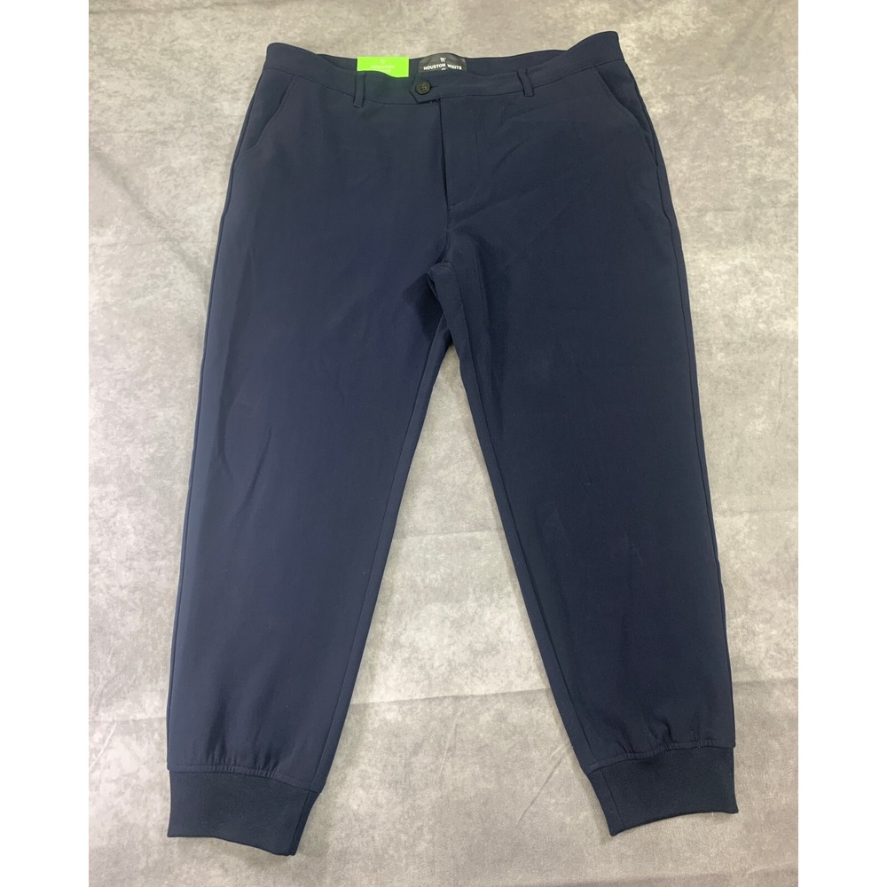 Houston White Joggers Mens XL Blue Straight Stretch Tailored Waistband NWT